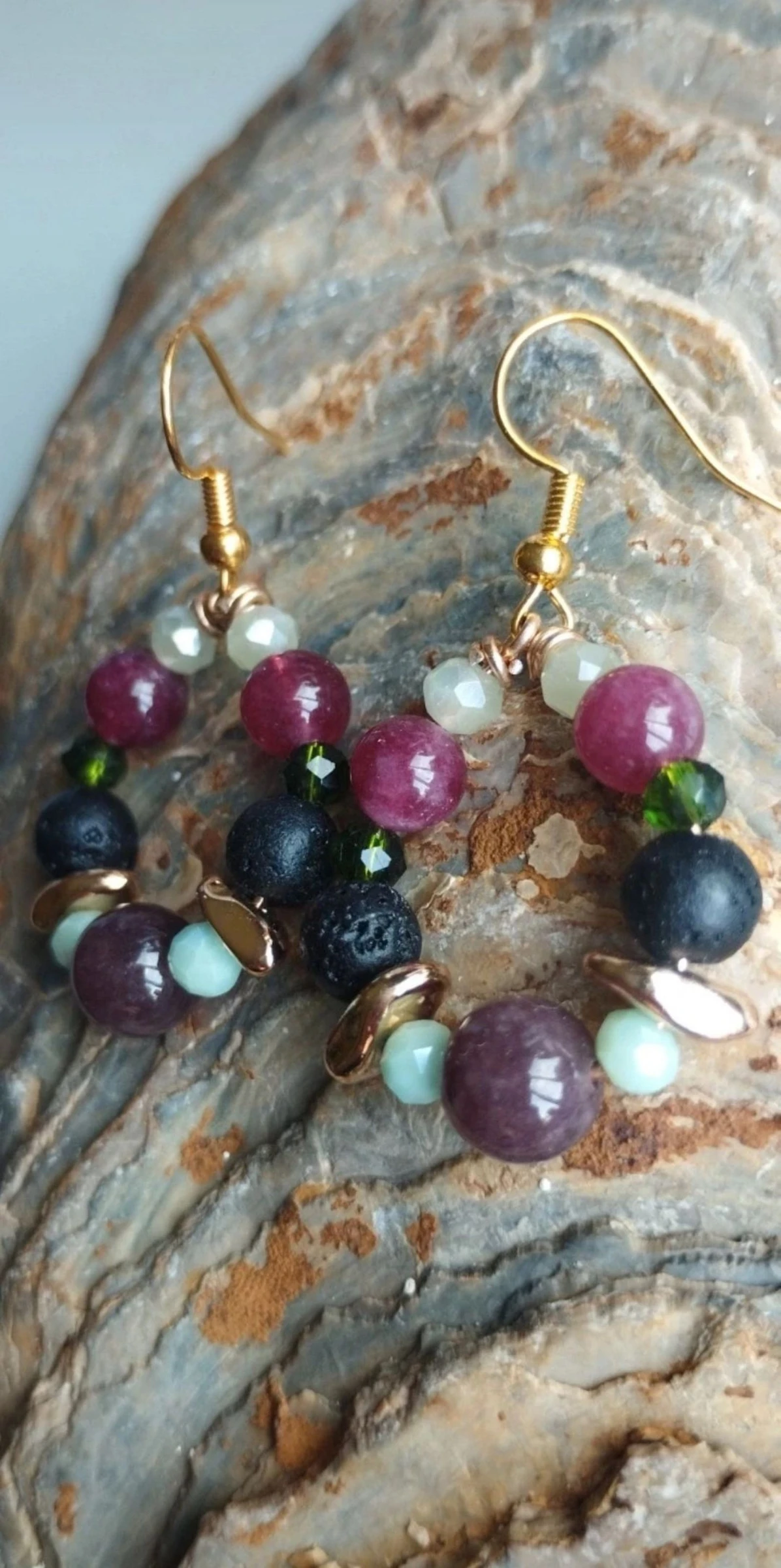 1 x 10€🌟  2 x 16€🌟 ❤️‍🔥🎁🧸🫴🏼Magnifiques Boucles d'Oreilles Artisanales en Minéraux Naturels🫴🏼🧸🎁❤️‍​ – photo 11